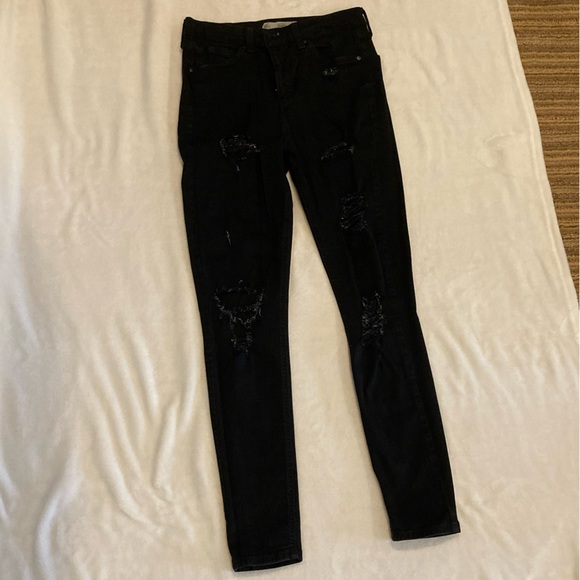 Topshop Motto Jamie High Rise Skinny Distressed Jeans! - Picture 4 of 6